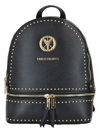Thumbnail for Carlo Colucci Rucksack mit goldenen Nieten Schwarz O im Sale