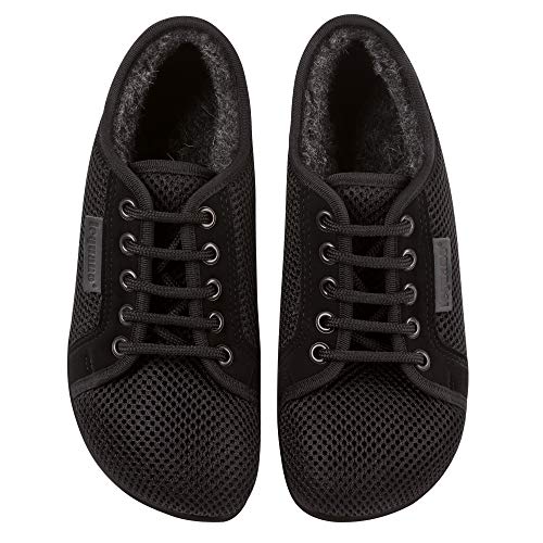 leguano aktiv Winter schwarz – der sportliche Barfußschuh (36, schwarz) im Sale