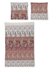 Thumbnail for Irisette Mako-Satin Bettwäsche Sky Evergem rot 1 Bettbezug 135 x 200 cm + 1 Kissenbezug 80 x 80 cm im Sale