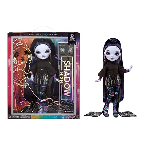 SHADOW HIGH Rainbow High Rainbow HIGH Reina „Glitch“ Crowne - Lila Modepuppe mit modischem Outfit und mehr als 10 bunten Spielaccessoires - Ideal für Sammler und Kinder von 4-12 Jahren im Sale