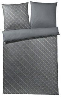Thumbnail for Joop, Mako satin bed linen, cornflower pattern with nuanced colors 135x200 + 1x 80x80 grey on sale