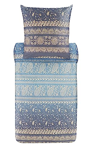 Bassetti BRENTA bed linen + 1 pillowcase made of 100% cotton satin in pearl grey G1, dimensions: 155x220 + 1 pillowcase 80x80 cm - 9325841 on sale