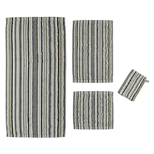 Cawö Seiflappen Lifestyle Streifen 7048 kiesel - 37 im Sale