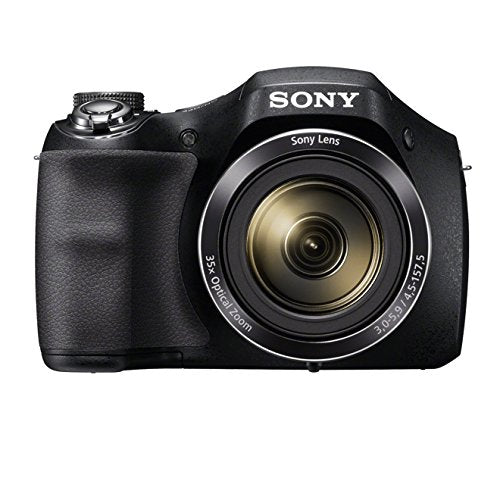 Sony DSC-H300 Digitalkamera Einstiegsbridge (20,1 MP, optischer 35fach Zoom, 25mm Weitwinkel-Objektiv, optischer Bildstabilisator SteadyShot, HD Video) schwarz im Sale