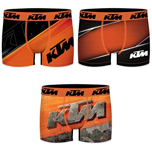 KTM by Freegun Boxershorts für Herren Unterwäsche Polyester Pant Men´s Boxer 3 er Pack, Bekleidungsgröße:XL, Modelle:Set 1 im Sale