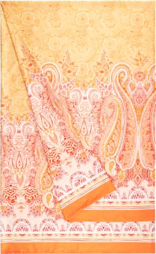 Bassetti MERGELLINA foulard made of 100% cotton in the color Orange O1, dimensions: 180x270 cm - 9328416 on sale