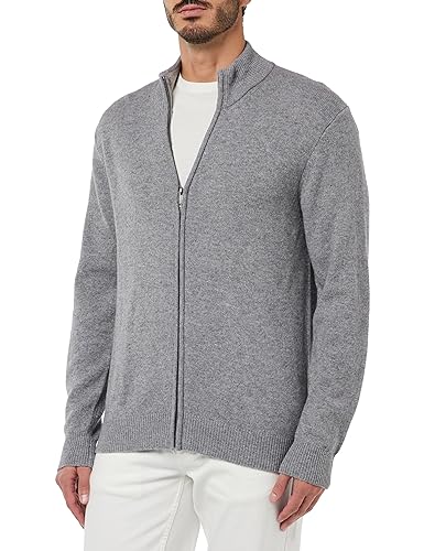 Hackett London Herren Lambswool Fz No Lg/Ebp Pullover, Grau (Aschgrau), Medium im Sale