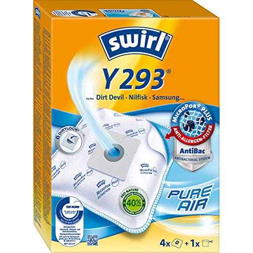 Swirl Y 293 EcoPor Staubsaugerbeutel für Dirt Devil, Fakir, Severin, 4 Beutel im Sale