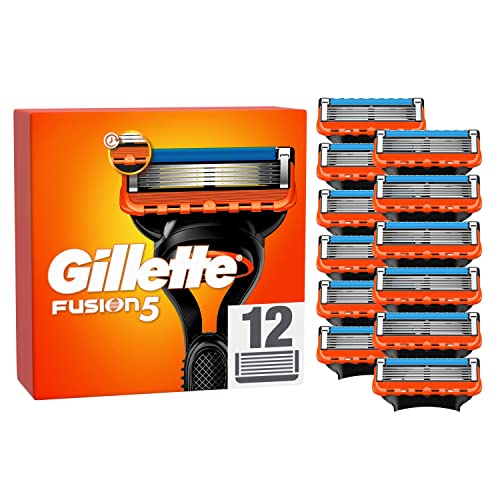 Gillette Fusion 5 Rasierklingen für Rasierer, 12 Ersatzklingen für Nassrasierer Herren mit 5-fach Klinge, Made in Germany im Sale