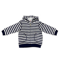 Thumbnail for Il Gufo B04 felpa bimbo BOY cotton blue/white stripes hoodie sweatshirt kids [12 MONTHS]