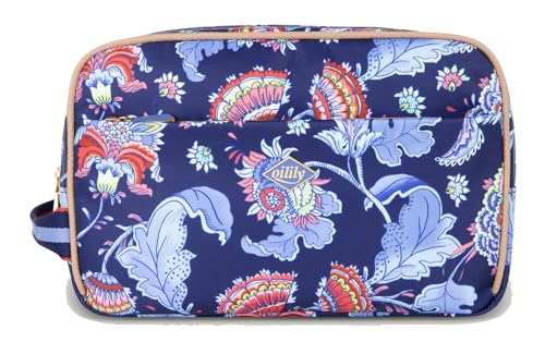 Oilily Pocket Cosmetic Bag Blue Print im Sale