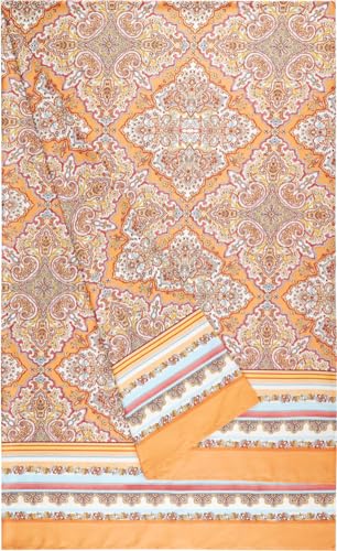 Bassetti MARECHIARO Foulard made of 100% cotton in the color Orange O1, dimensions: 180x270 cm - 9328407 on sale