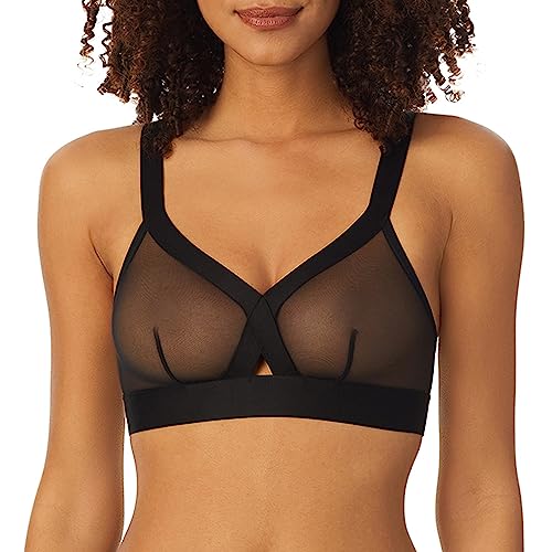 DKNY Intimates Women's Sheers Wirefree Softcup Non-Wired Bra, Black (Black Bp), Large on sale