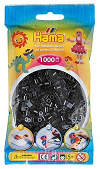 Thumbnail for Hama Beads 207-18 Iron-on Beads Bag with approx. 1,000 Midi Craft Beads with a diameter of 5 mm in black, creative crafting fun for all ages on sale