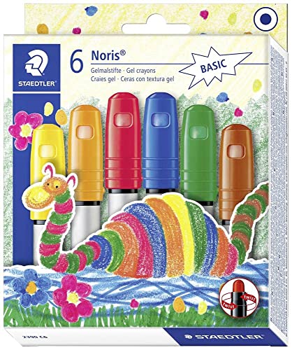 STAEDTLER 2390 C6 Gelmalstifte Noris Club (superweich, farbintensiv, leichte Handhabung, 6 farblich sortierte Gelmalstifte) im Sale