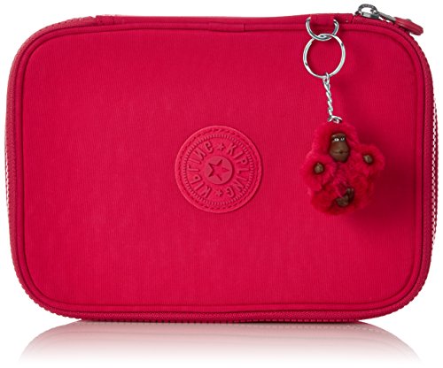 Kipling 100 PENS Large Pencil Case, Pouch, Cases, True Pink (Pink) on Sale