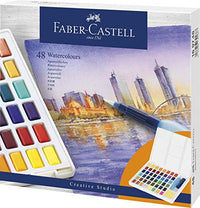 Thumbnail for FABER-CASTELL 169748 - Aquarellfarben in Näpfchen, mit Mischpalette und Wassertankpinsel, 48er Etui im Sale
