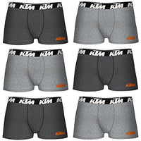 Thumbnail for KTM Herren L-Set mit 6 Hellgrau und Dunkelgrau Boxershorts, bunt, Large im Sale