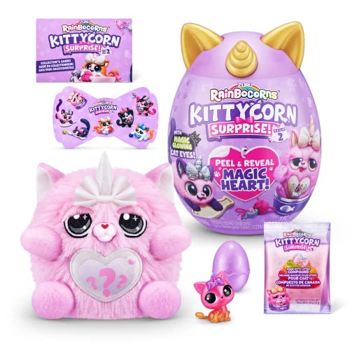 Rainbocorns Kittycorn Surprise Serie 7, Chinchilla-Katze – Plüsch zum Sammeln – 10 Überraschungen zum Auspacken, Schälen und Aufdecken des Herzens, Aufkleber, ab 3 Jahren (Chinchilla-Katze) im Sale