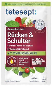 Thumbnail for tetesept Meeressalz Rücken & Schulter – Gesundheitsbad für Entspannung & Lockerung mit 6 ätherischen Ölen – Wohltuender Badezusatz mit natürlichem Meeressalz – 10 x 80 g im Sale
