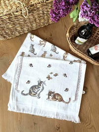 Thumbnail for Clayre & Eef Gästetuch Set 2 Stück CTSET1415 Beige 40x66 cm im Sale