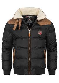 Thumbnail for Geographical Norway Abramovitch Men Distribrands - Herren Warme Jacke Gewebe - Dicken Mantel Kapuze Outdoor Pelzmantel - Winterjacke Jacken Outdoor Perfekt Ourdoorjacke (Schwarz ) im Sale