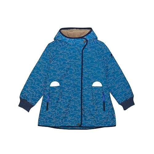 Finkid Aina Ice 2 in 1 girls' outdoor jacket with removable quilted lining and reflective animal print on sale