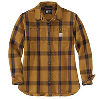 Thumbnail for Carhartt Damen Loose Fit Heavyweight Twill Long-Sleeve Plaid Work Utility Button Down Shirt, Carhartt Brown, EU im Sale