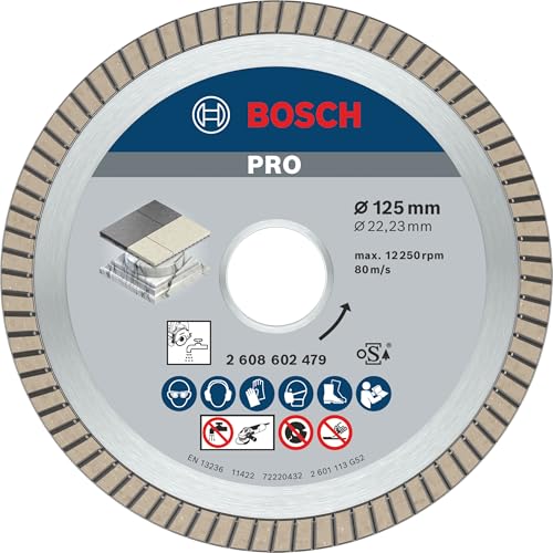 Bosch Professional Diamanttrennscheibe Best for Ceramic Extra-Clean Turbo (Keramik, 125 x 22,23 mm, Zubehör Winkelschleifer) im Sale