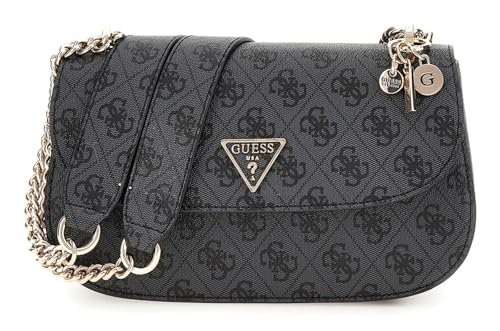 GUESS Eco Erica Convertible Xbody Flap Bag Coal Logo im Sale
