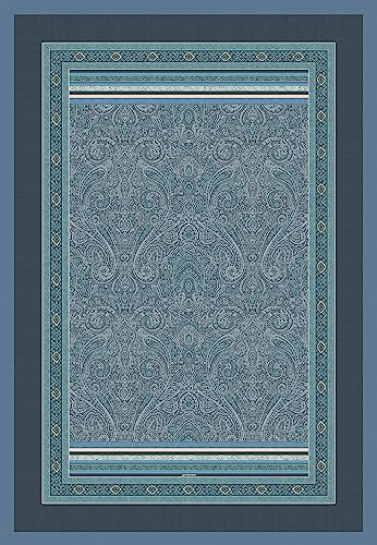 Bassetti Grain Plaid made of 100% cotton in Azure Blue B1, Dimensions: 135x190 cm - 9326031, Blue on Sale