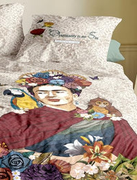 Thumbnail for Irisette Satin-Bettwäsche | Bettbezug 140 x 200 cm | Kopfkissenbezug 70 x 90 cm | Modell: Frida Kahlo im Sale