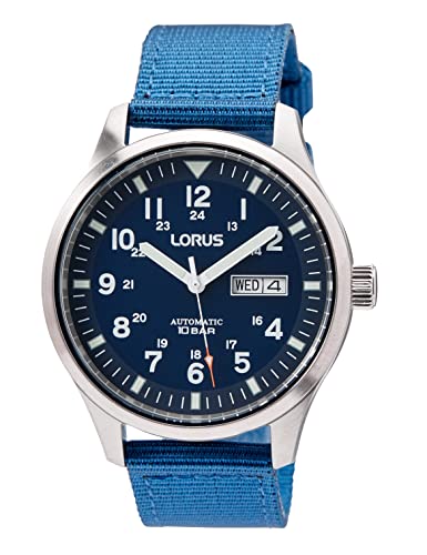 Lorus Herren-Uhr Automatik Edelstahl mit Textilband RL409BX9 im Sale