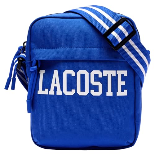 Lacoste Men's Bag Messenger Bag Shoulder Bag Print Collage Ladigue Vertical Camera Bag, Color: Blue, Item:-N35 blue on Sale