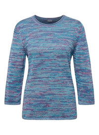 Thumbnail for Rabe Pullover Gemustert in Petrol für Damen im Sale