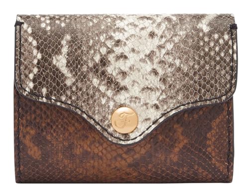 Fossil Women's Trifold Heritage Embossed Leather Python Wallet, SL8282874, 9.8 cm x 2.1 cm W x 8 cm H on Sale