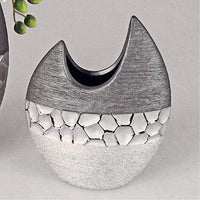 Thumbnail for formano Vase Silber-grau flach 21 cm 739896 im Sale