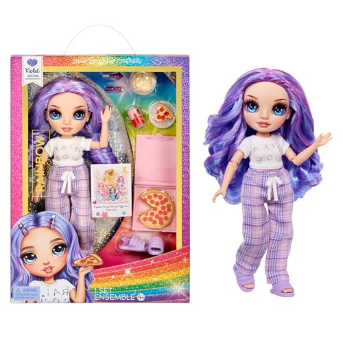 Rainbow High Junior High PJ Party - Sunny (Gelb) - 22 cm Puppe mit weichem Einteiler, Hausschuhen und Spielzubehör - Kinderspielzeug - Ideal für 4-12 Jahre im Sale