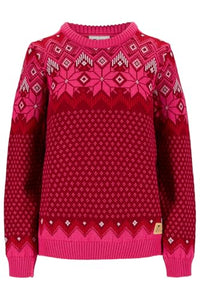 Thumbnail for Dale of Norway Vilja Sweater Damen Pullover aus Wolle redrose Allium Raspberry | im Sale