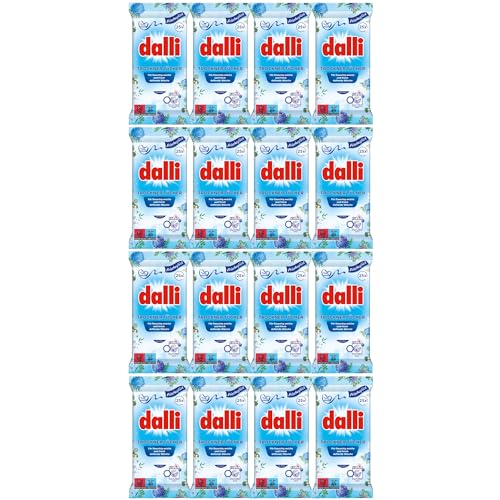 dalli Trockner-Tücher I für ca. 400 Trocknungsvorgänge | Jahresvorrat 16 x 25 Tücher (400 Tücher) I macht die Wäsche flauschig weich und bügelleichter im Sale