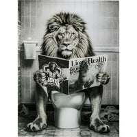 Thumbnail for Kare Design Wall Picture Bath Lion, Grey, Rectangular, Glass Picture, 4mm ESG Safety Glass, Animal Design, Lion, Wall Art, Bedroom, Glass, 80x60 cm (H/W) on Sale