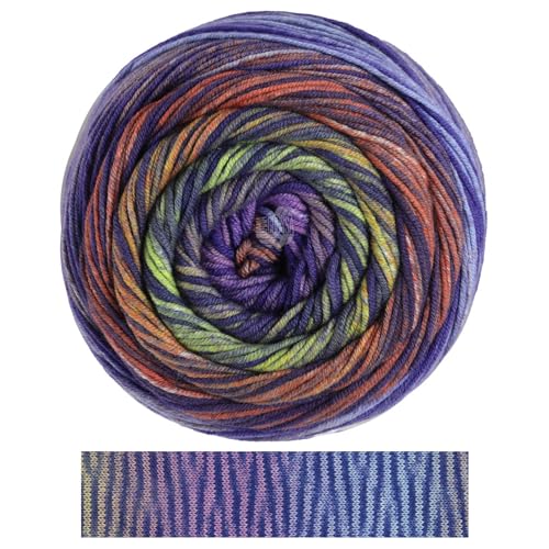 LANA GROSSA Gomitolo Baleno | Fine cotton blend yarn with an interesting print effect | Hand knitting yarn made of 80% cotton and 20% polyamide | 100g wool for knitting and crocheting | 370m yarn