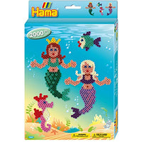 Thumbnail for Hama Beads 3431 Mermaid Gift Set with approx. 2,000 colorful midi iron-on beads with a diameter of 5 mm, pegboard, including ironing paper, creative crafting fun for all ages on sale