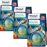Thumbnail for tetesept Kinder Badespaß Badeüberraschung Weltraum Helden – Sprudelnde Badekugel mit Helden-Sammelfigur – Bunter Sprudelspaß und hautpflegende Rezeptur – 3 x 140 g