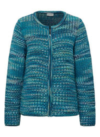 Thumbnail for Rabe Strickjacke Gemustert in Petrol für Damen im Sale