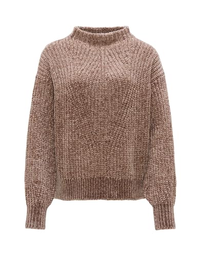 OPUS Damen Pullover | Strickpullover PANETA Loose aus weichem Chenille warm Taupe, 34 im Sale