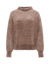 Thumbnail for OPUS Damen Pullover | Strickpullover PANETA Loose aus weichem Chenille warm Taupe, 34 im Sale
