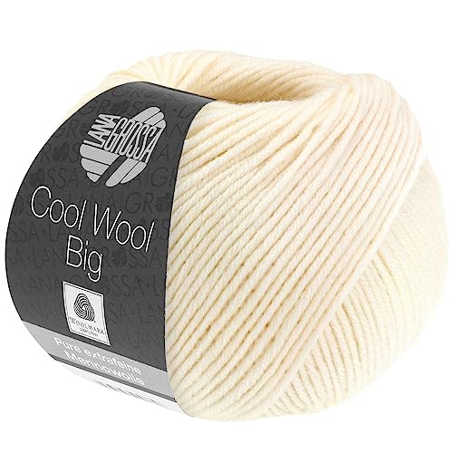 LANA GROSSA Cool Wool Big | Extra-fine merino wool, machine washable and felt-free | Hand-knitting yarn made from 100% virgin wool (merino) | 50g wool for knitting &amp; crocheting | 120m yarn on sale