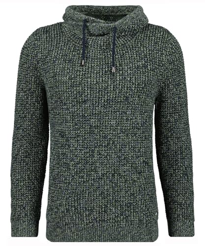 RAGMAN Men's Knitted Sweater with Special Collar, Blue-Green-731 on Sale