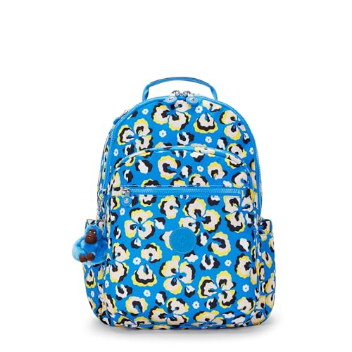 Kipling Seoul Backpacks, 35x20.5x44, Leopard Floral (BLUE) on Sale